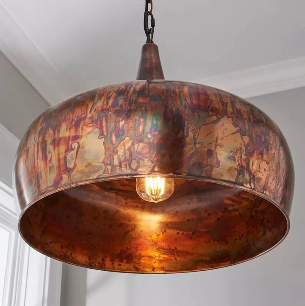 hanging copper light