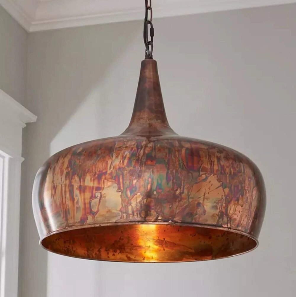 hanging copper light