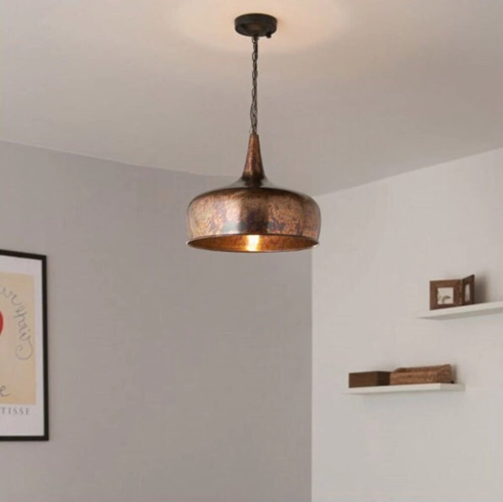 hanging copper light