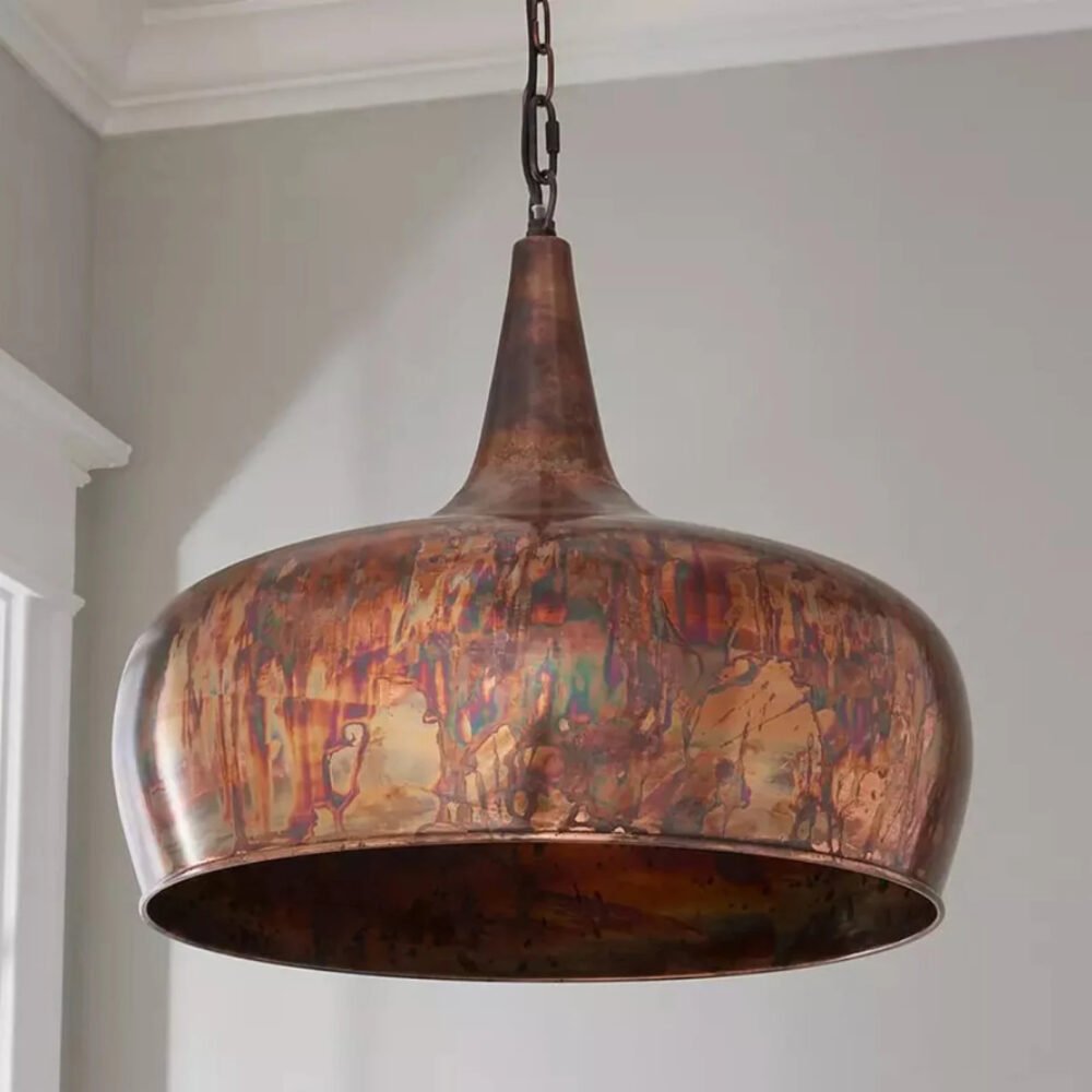 hanging copper light