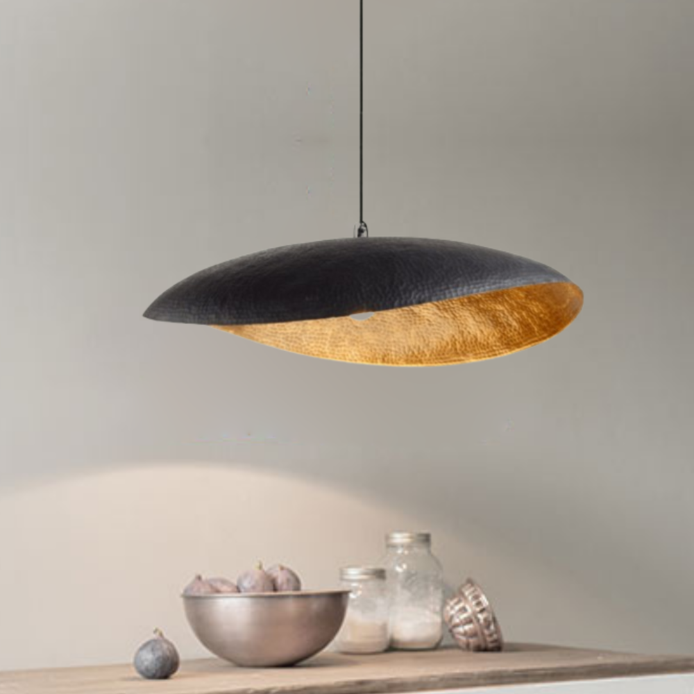 black leaf pendant light