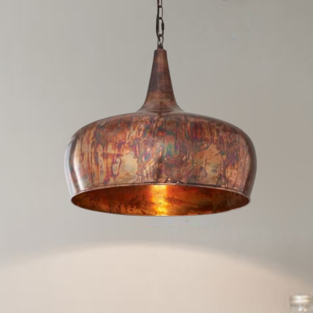 hanging copper light