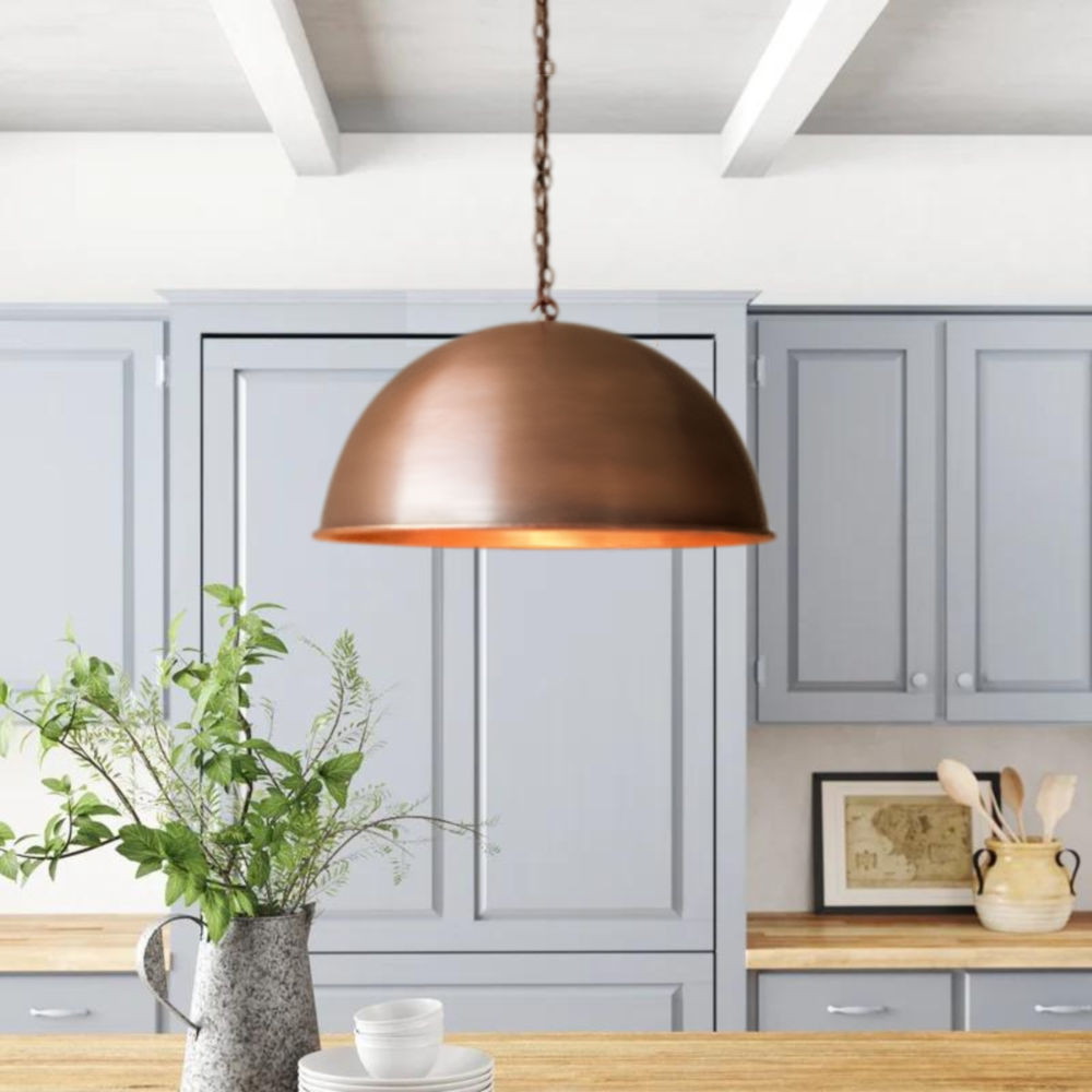 Antique Copper Hanging Light - Image 9