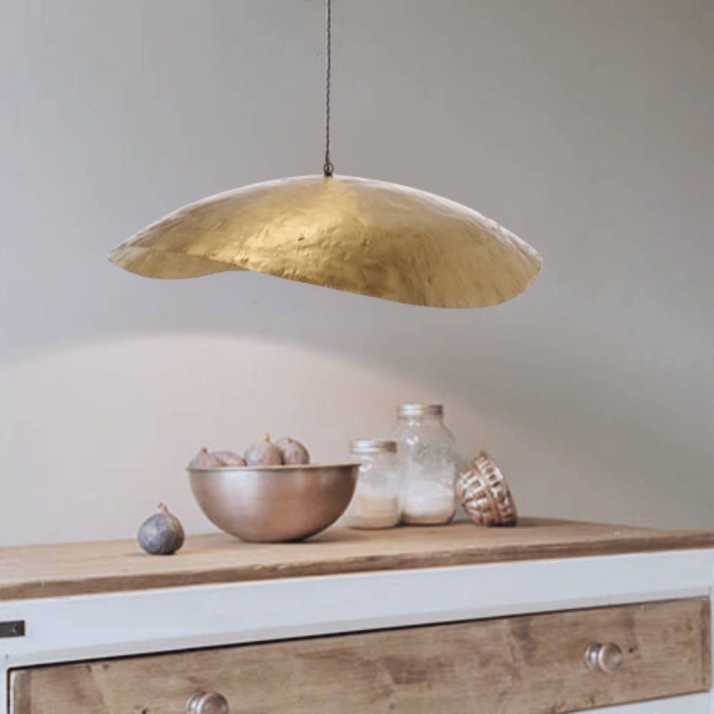 Gold Leaf Pendant Light