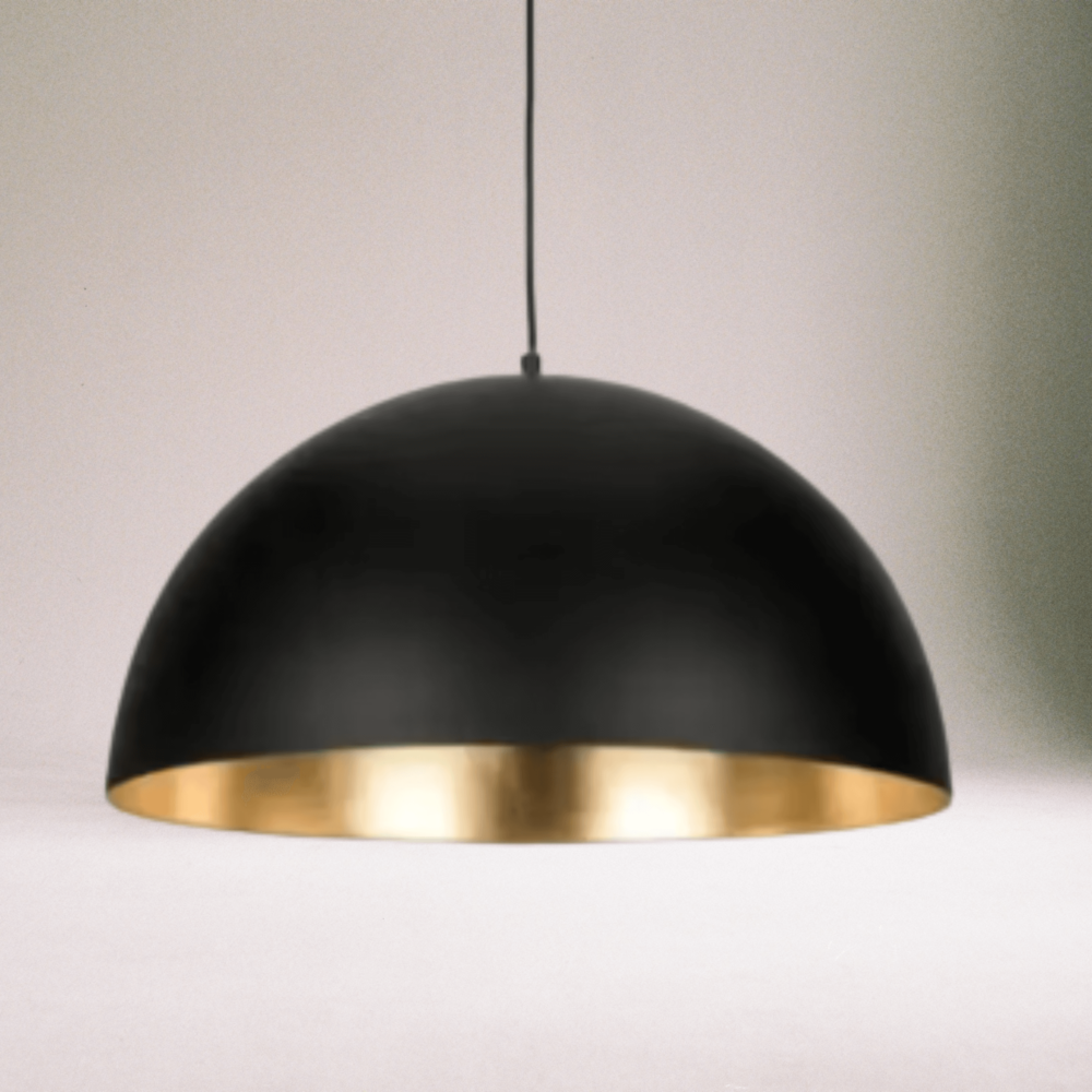 black and gold pendant light