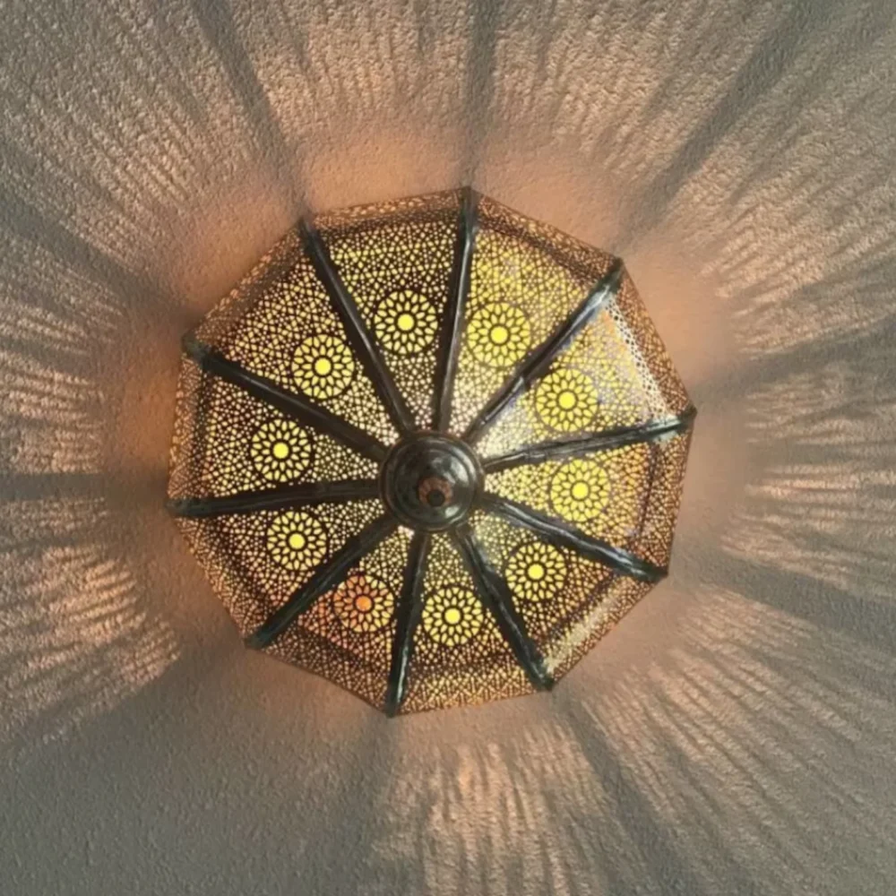 Brass Flush Mount Ceiling Light