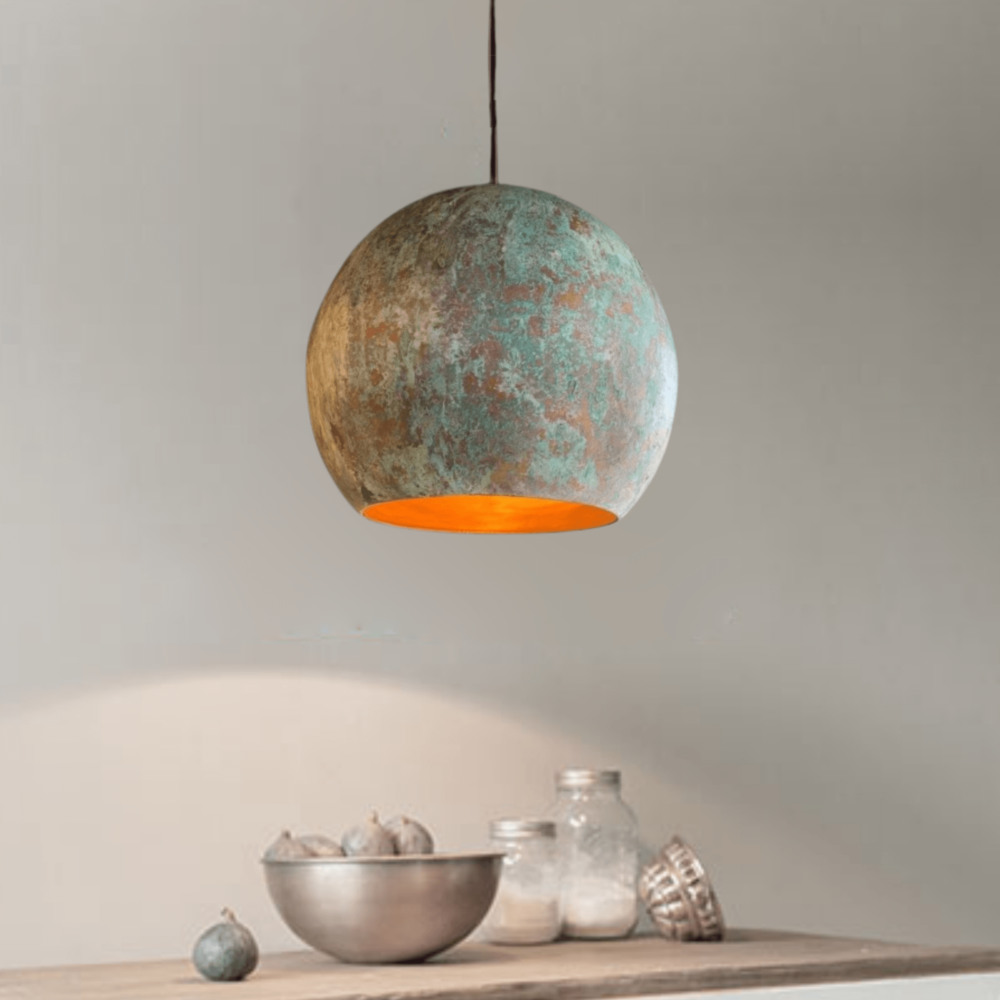 Patina Copper Hanging Light