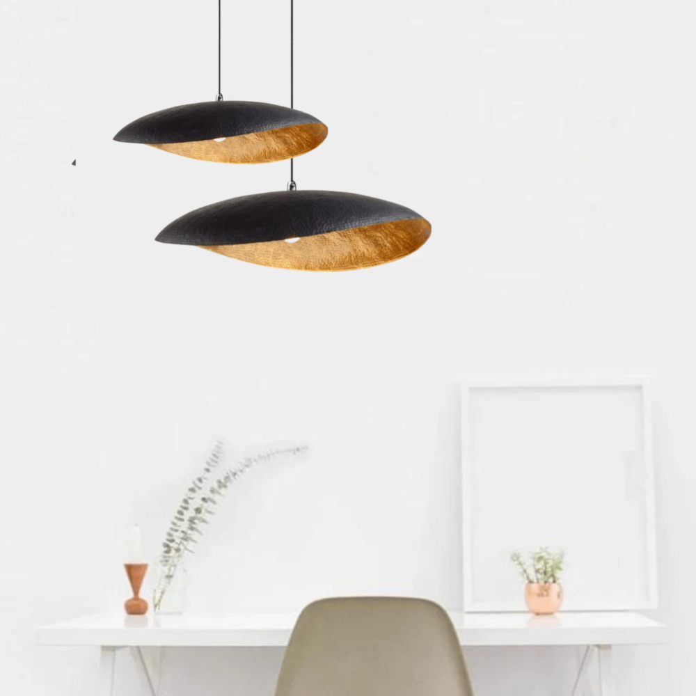 black leaf pendant light