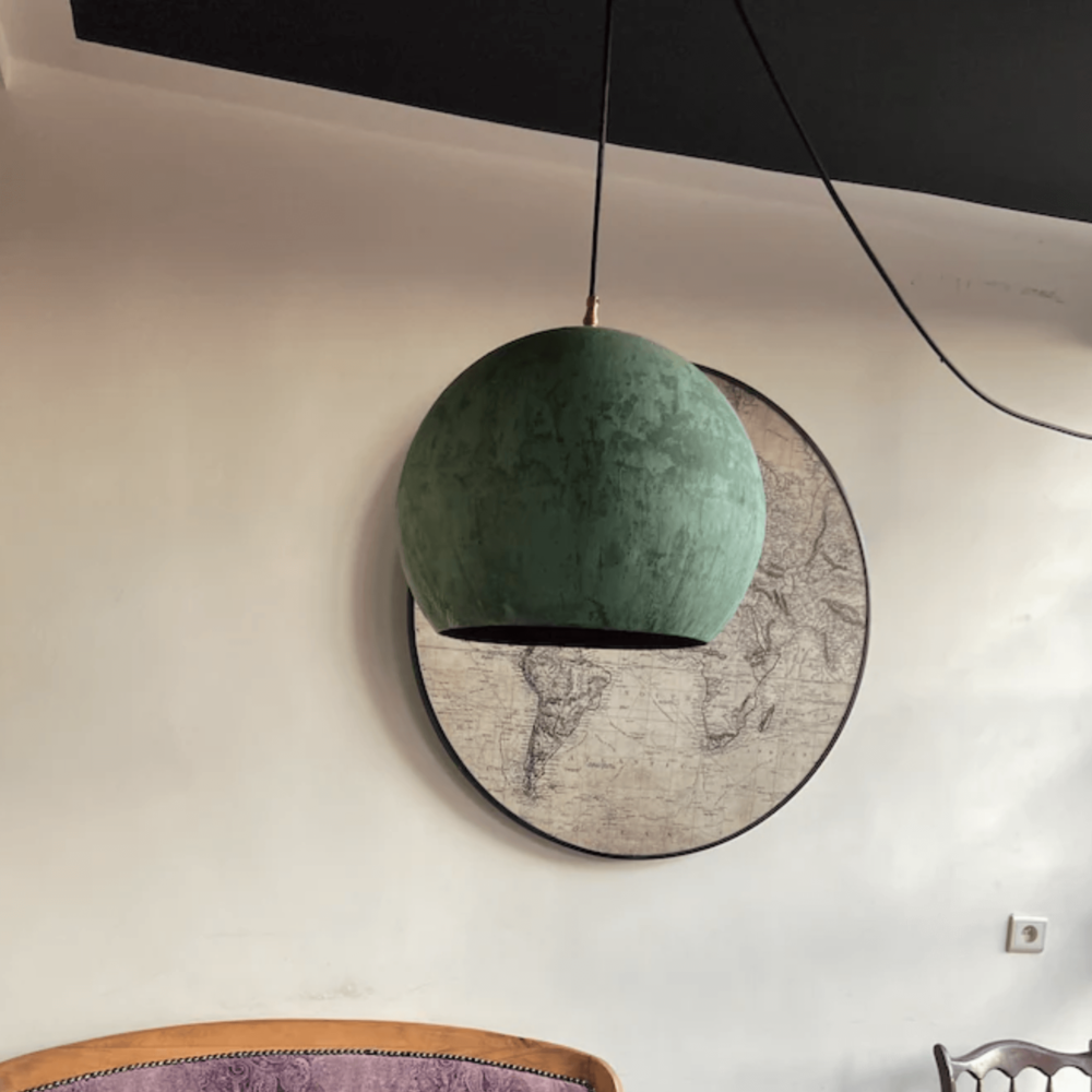 Patina Copper Hanging Light