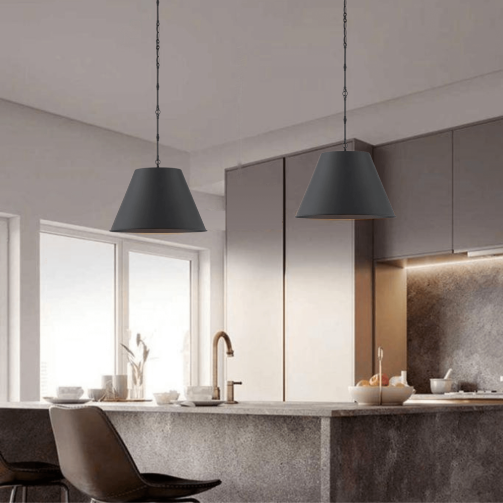 black kitchen island pendant light