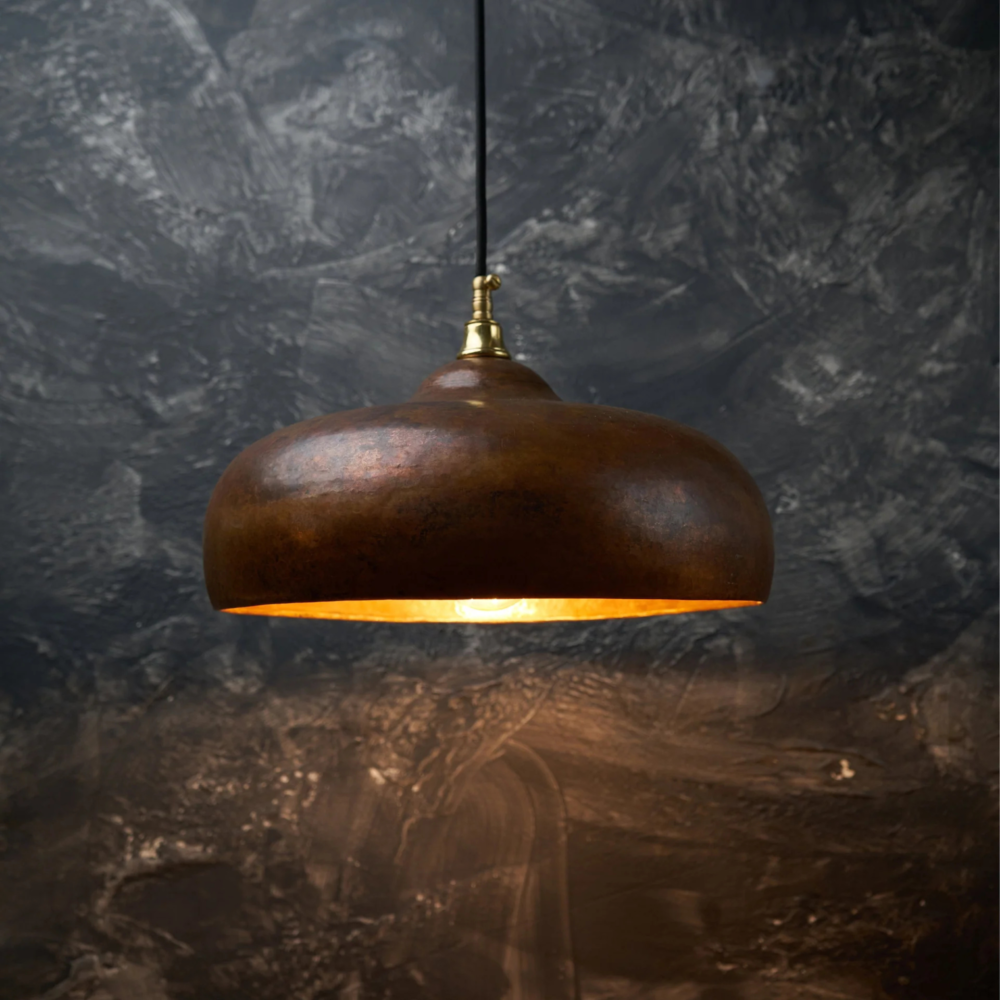 Rustic Copper Pendant Light