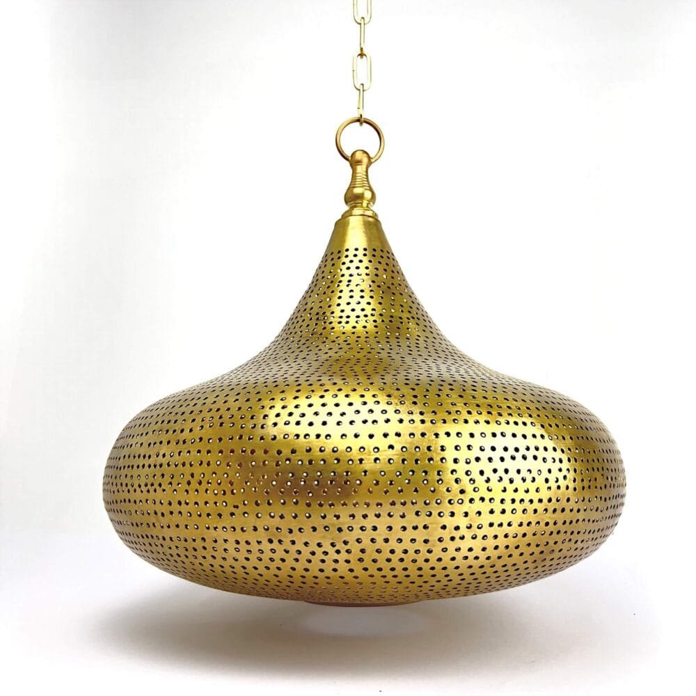 Brass Moroccan Hanging Lamp Shade