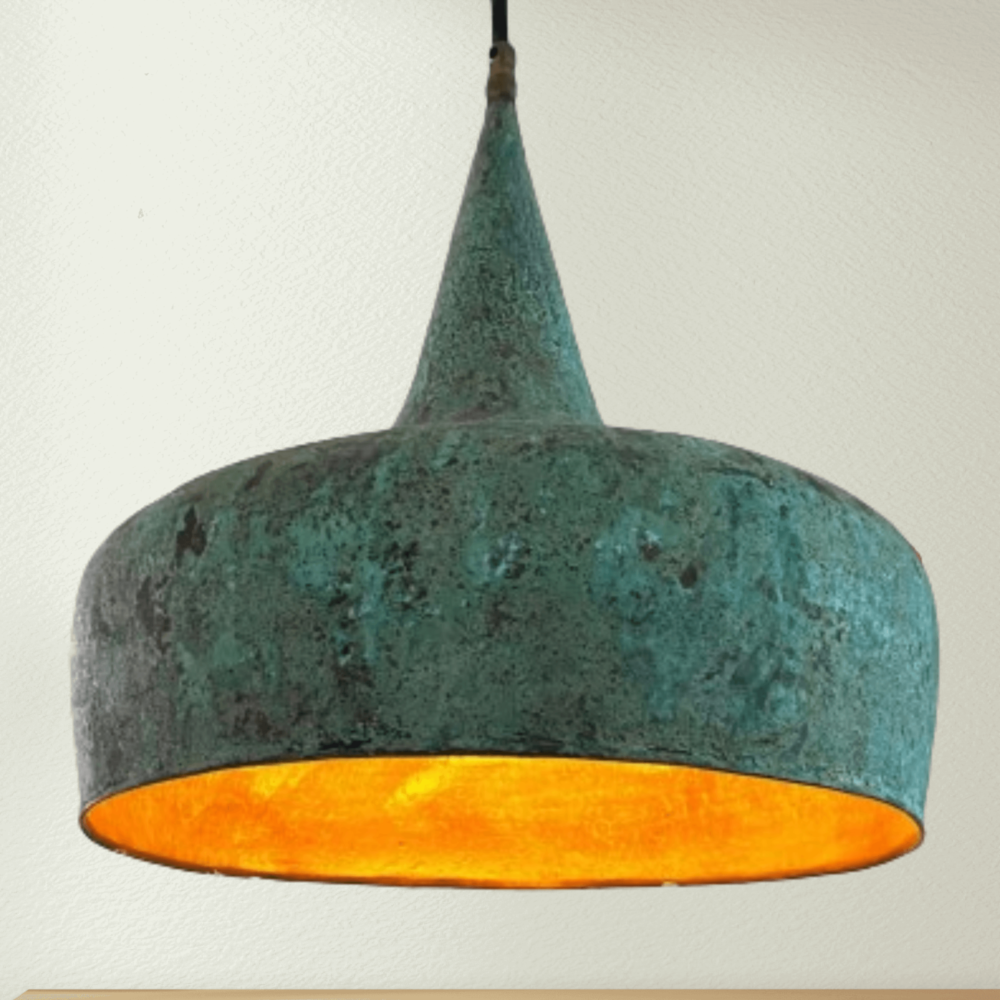 Oxidized Copper Light Fixture