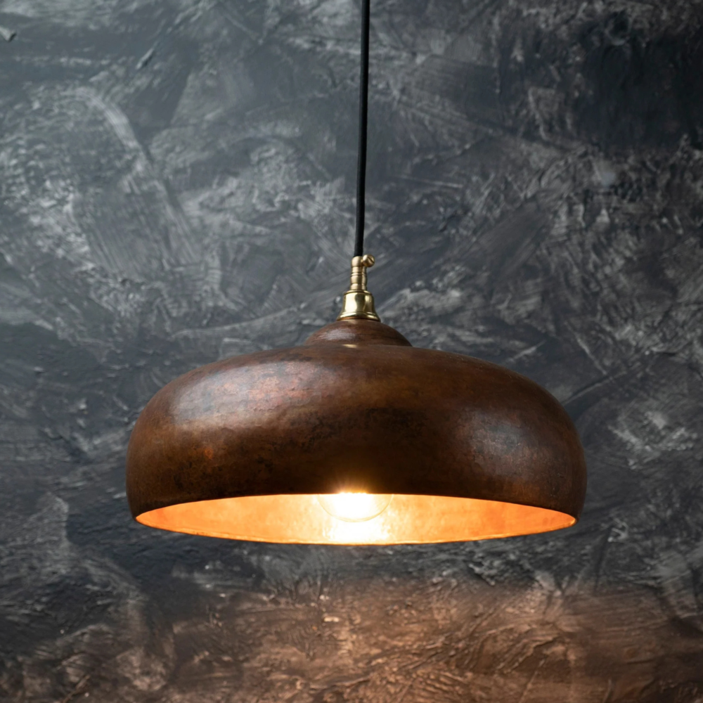 Rustic Copper Pendant Light