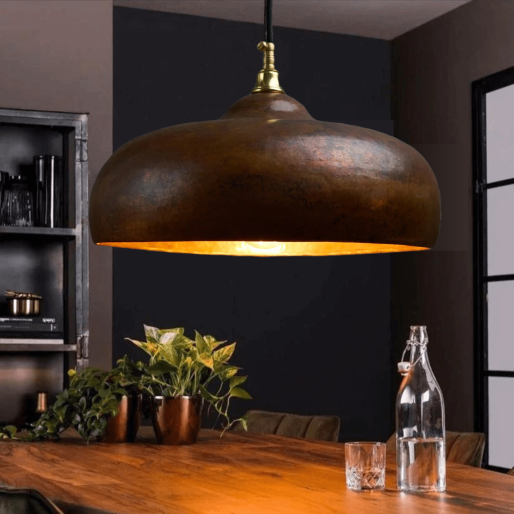 Rustic Copper Pendant Light