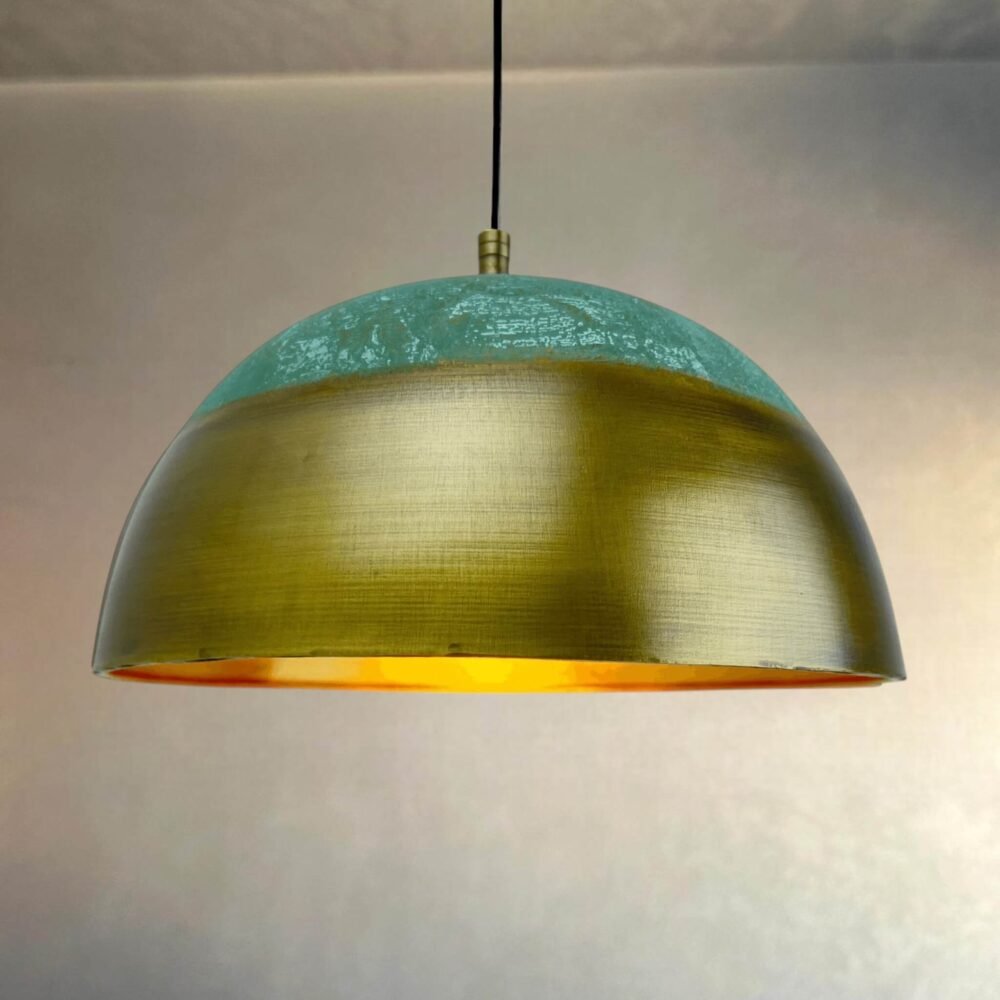 Oxidized Patina Pendant Light