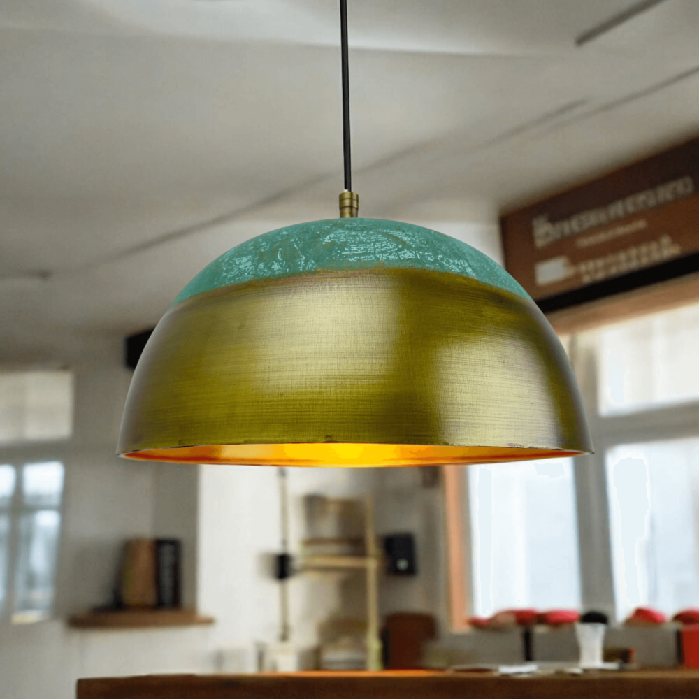 Artistic Patina Pendant Light — Rustic Light Fixture - Image 7