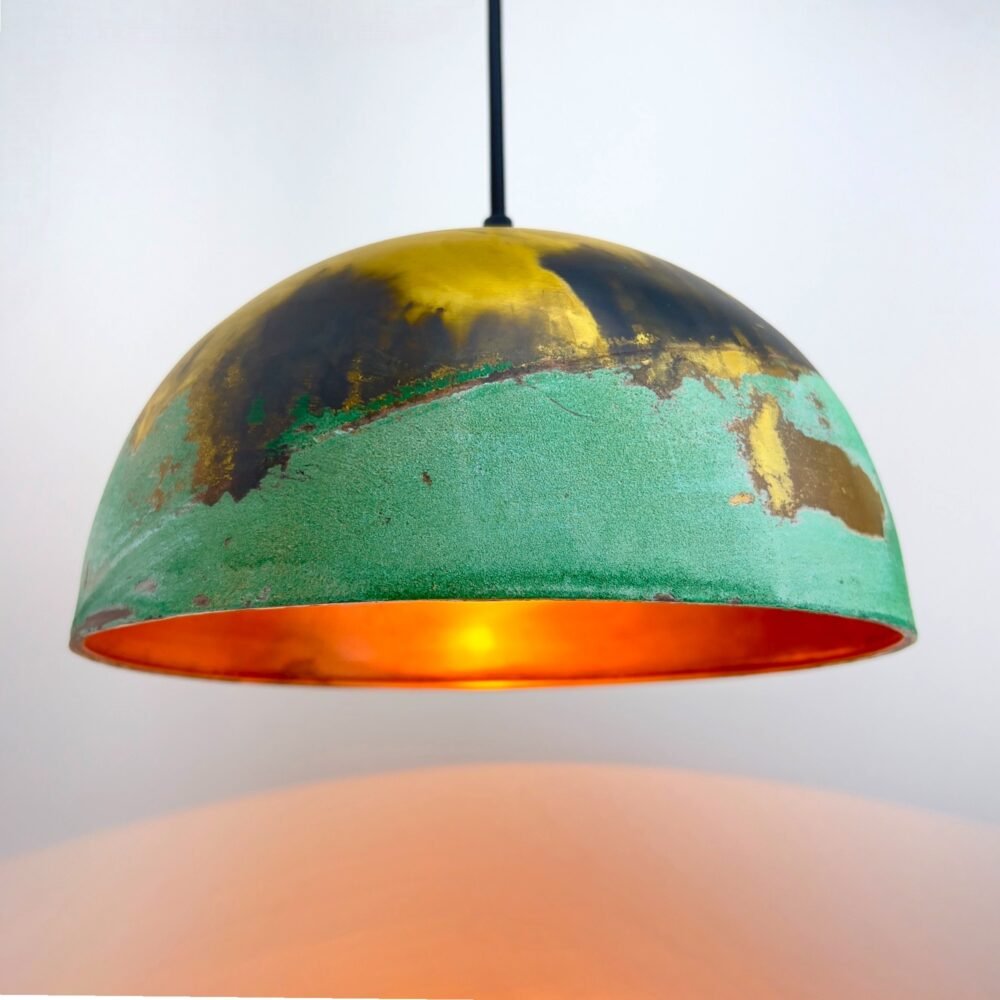 Copper Patina Hanging Light