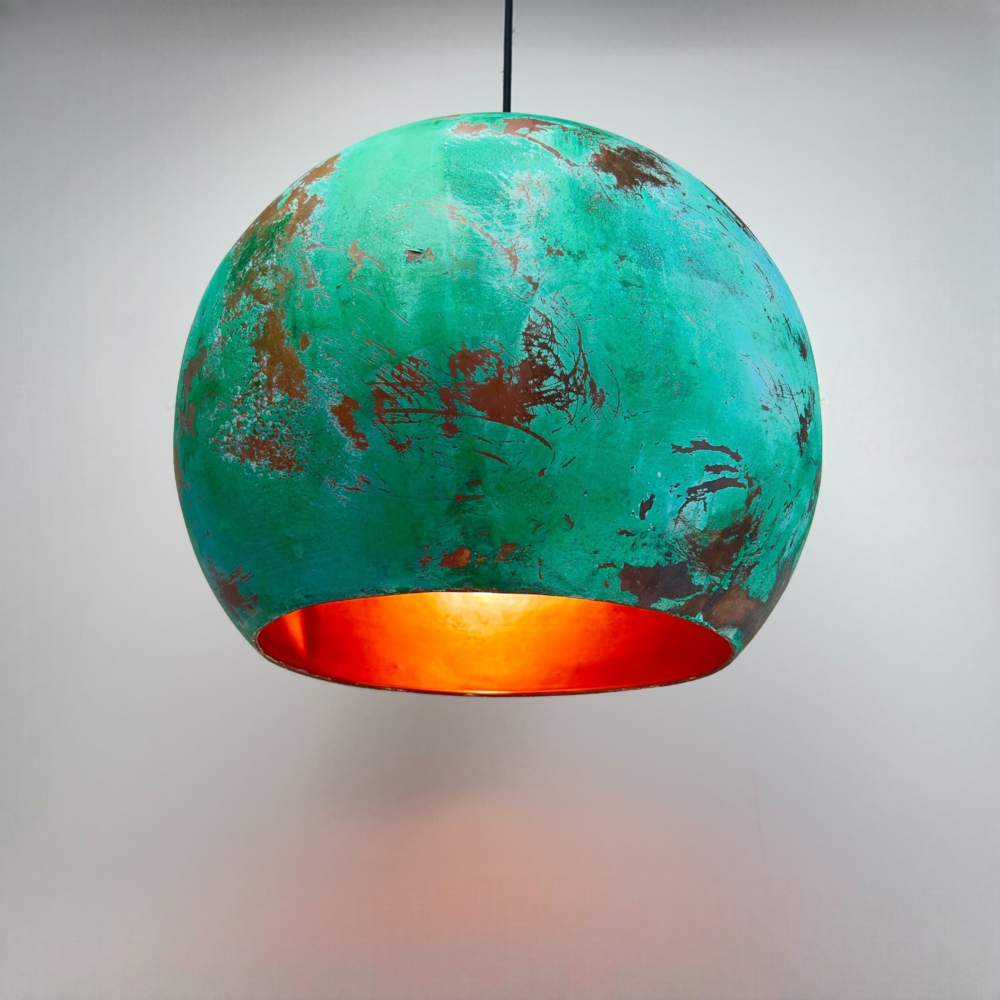 oxidized Copper Farmhouse Pendant Light