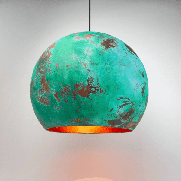 oxidized Copper Farmhouse Pendant Light