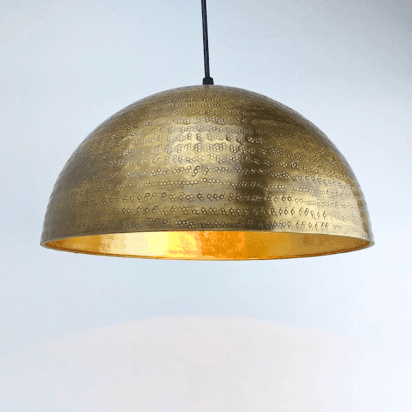 aged brass pendant light